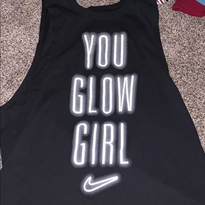 nike “YOU GLOW GIRL” tank top
